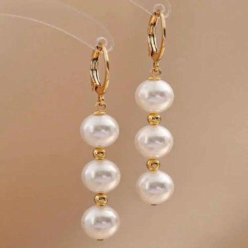 8MM Shell Pearl Earrings 18K Thanksgiving Gift Wedding Hook