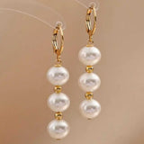 8MM Shell Pearl Earrings 18K Thanksgiving Gift Wedding Hook