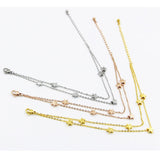 Double-Layered Chain And Star Anklet Top Titanium Steel Jewelry