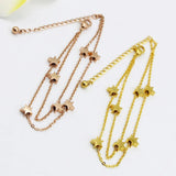 Double-Layered Chain And Star Anklet Top Titanium Steel Jewelry