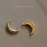 S925 Silver Plated Small Moon Necklace 14K Pendant