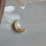 S925 Silver Plated Small Moon Necklace 14K Pendant