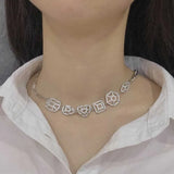 Unique Shape Pendant Necklace for Women Wedding Engagement Jewelry