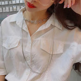 Unique Shape Pendant Necklace for Women Wedding Engagement Jewelry