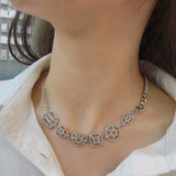 Unique Shape Pendant Necklace for Women Wedding Engagement Jewelry