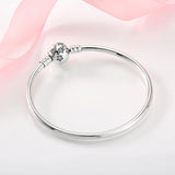 925 Silver Snowflake Zircon Chain Bracelet Bangle for Women