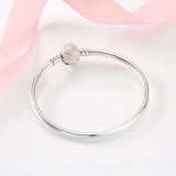 925 Silver Snowflake Zircon Chain Bracelet Bangle for Women