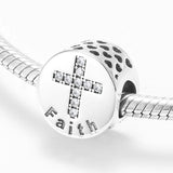 925 Silver Beads Seven Virtues Bible Charm Fits European Bracelets