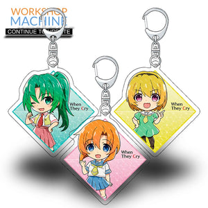 Higurashi When They Cry Keychain Resin Accessories Japan Aesthetic Jewelry