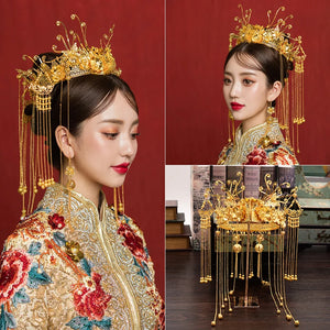 Chinese Bridal Headdress Wedding Crown Hair Comb Hairpins