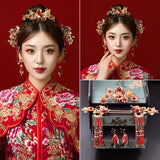 Chinese Bridal Headdress Wedding Crown Hair Comb Hairpins