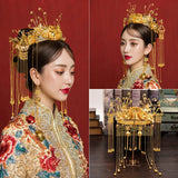 Chinese Bridal Headdress Wedding Crown Hair Comb Hairpins
