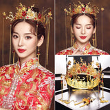 Chinese Bridal Headdress Wedding Crown Hair Comb Hairpins