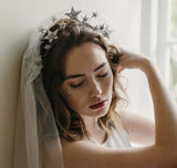 Crystal Star Wedding Crown For Bride Headpiece Rhinestone Hair Accessories