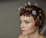 Crystal Star Wedding Crown For Bride Headpiece Rhinestone Hair Accessories