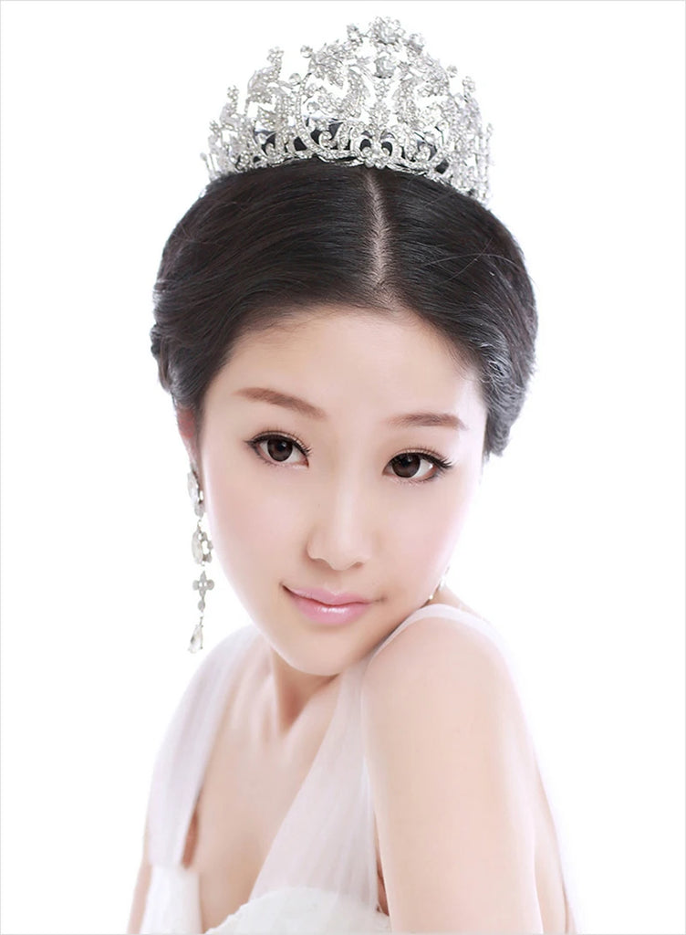 Vintage Crystal Rhinestone Bridal Tiara Crown for Bride