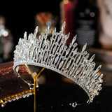 Big Crystal Rhinestone Wedding Crown Bride Tiara Headpiece