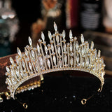 Big Crystal Rhinestone Wedding Crown Bride Tiara Headpiece