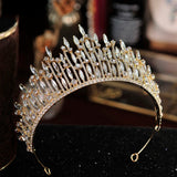 Big Crystal Rhinestone Wedding Crown Bride Tiara Headpiece
