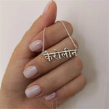 Custom Hindi Name Necklace Personalized Stainless Steel Pendant