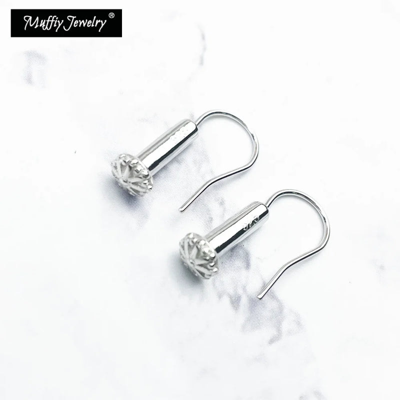 925 Sterling Silver Hinged Hoop Earrings Europe Styling Jewelry