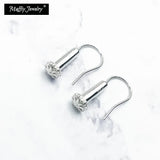 925 Sterling Silver Hinged Hoop Earrings Europe Styling Jewelry