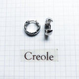925 Sterling Silver Hinged Hoops Earrings Medium Size