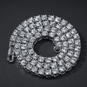 Hip Hop 1 Row Bling Tennis Link Chains Choker Necklace For Men