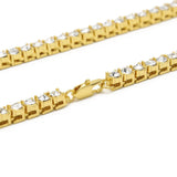 Hip Hop 1 Row Bling Tennis Link Chains Choker Necklace For Men