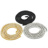 Hip Hop 1 Row Bling Tennis Link Chains Choker Necklace For Men
