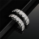 Baguette Stones Iced Out CZ Teeth Grillz Top&Bottom Grills For Men Women