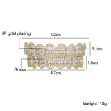 Baguette Stones Iced Out CZ Teeth Grillz Top&Bottom Grills For Men Women