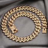 Chunky Cuban Link Chain 14MM Men Women Plated Rapper Necklace