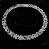 Hip Hop 15mm Heavy Bling Iced Out Micro Paved CZ Choker Necklace