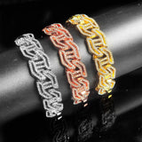 Hip Hop 15mm Heavy Bling Iced Out Micro Paved CZ Choker Necklace
