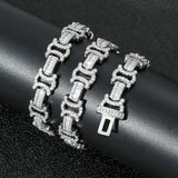 Hip Hop 15mm Heavy Bling Iced Out Micro Paved CZ Choker Necklace