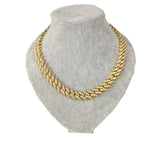 Hip Hop 16.5MM 2Row Thorns Cuban Link Chain Bling Necklace Bracelet