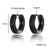Hip Hop Zircon Micro Paved Iced Out CZ Stone Stud Earring