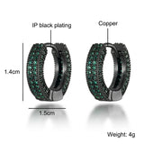 Hip Hop Zircon Micro Paved Iced Out CZ Stone Stud Earring