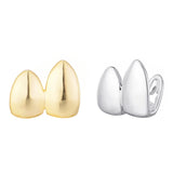 Hip Hop Plated Teeth Caps Grillz Top & Bottom Charm Grills Gift