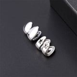 Hip Hop Plated Teeth Caps Grillz Top & Bottom Charm Grills Gift