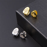 Bling Teeth Grillz With Cross Cubic Zircon Caps Iced Grills For Men Women