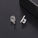 Hip Hop Iced CapsTeeth Grillz Micro Pave Top & Bottom Charm Grills