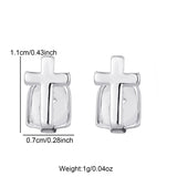 Hip Hop 2pcs Teeth Caps Grillz Cross CZ Micro Pave Top & Bottom Grills