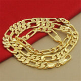 Hip Hop 925 Sterling Silver Necklace 8MM Plating 24K Men's Party Jewelry