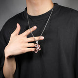 Hip Hop Bling Ice Out Letter A Pendant Necklace for Men