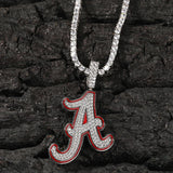 Hip Hop Bling Ice Out Letter A Pendant Necklace for Men