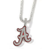 Hip Hop Bling Ice Out Letter A Pendant Necklace for Men
