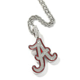 Hip Hop Bling Ice Out Letter A Pendant Necklace for Men