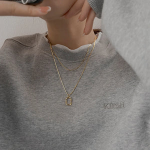 Hip Hop Layered Necklace Coin Pendant Choker Snake Chain Vintage Jewelry